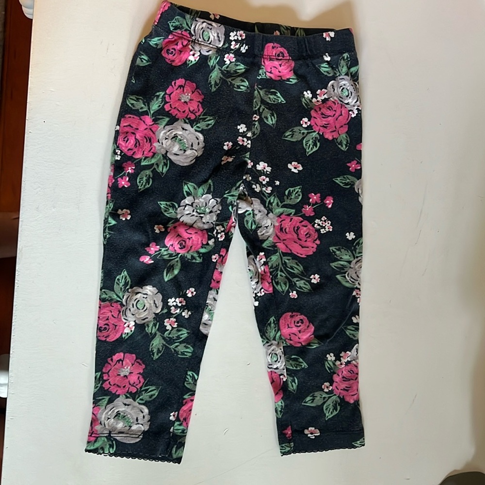 Floral leggings used with lots of life left in them